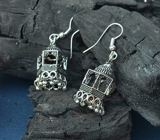 Elegant Silver Jhumka | Ethnic Wear